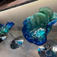 Ghế quầy bar acrylic đúc nguyên khối