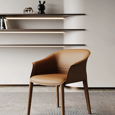 Ghế ăn da yên có tay vịn kiểu Ý