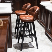 Ghế quầy bar chân gỗ 