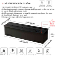 Lò sưởi 4D thêm nước tự động (ÁNH SÁNG 9 MÀU)