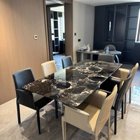 Ghế ăn bọc da có tựa kiểu Ý GA017