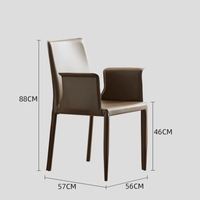 Ghế ăn bọc da có tựa kiểu Ý GA017