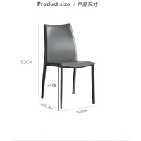 Ghế ăn bọc da có tựa sang trọng GA019