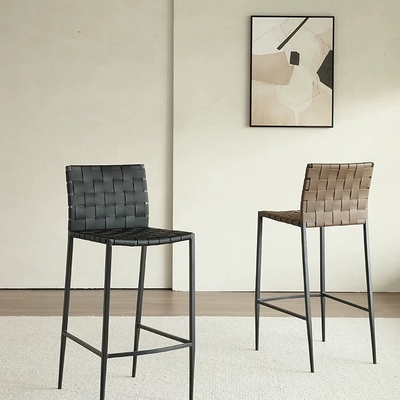 Ghế ăn da hoạ tiết đan GA034