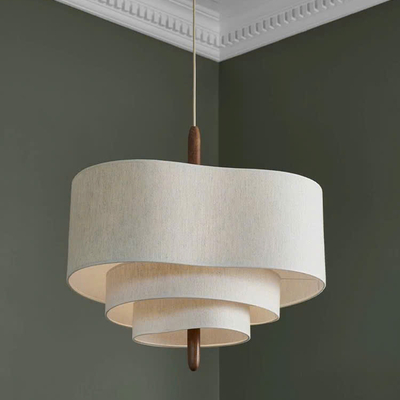 Đèn thả chao vải 3 lớp 