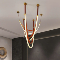 Đèn thả chùm bằng da DT056