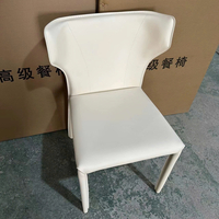 Ghế ăn da tựa lưng tối giản phong cách Ý