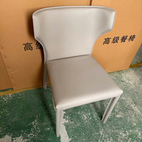 Ghế ăn da tựa lưng tối giản phong cách Ý