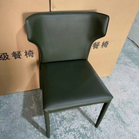 Ghế ăn da tựa lưng tối giản phong cách Ý