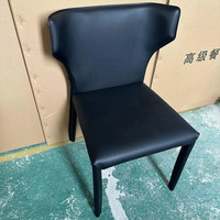 Ghế ăn da tựa lưng tối giản phong cách Ý