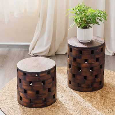 Tab gỗ - Đôn gỗ nhập khẩu DG018