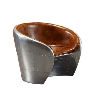 Ghế bành đơn đinh tán bọc da