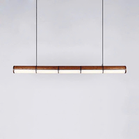 Đèn thả ngang vân gỗ DTN067