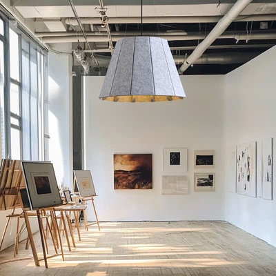 Đèn thả vải nỉ DVN010