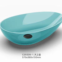 Chậu rửa đặt bàn trong suốt cao cấp FS-2032