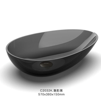 Chậu rửa đặt bàn trong suốt cao cấp FS-2032