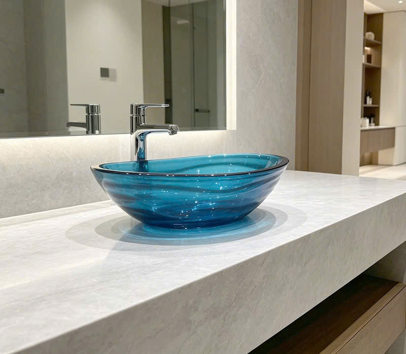 Chậu rửa đặt bàn trong suốt V-2095