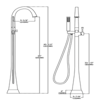 Vòi bồn tắm đứng nhập khẩu VBT005