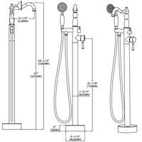 Vòi bồn tắm đứng nhập khẩu VBT007