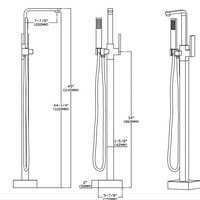 Vòi bồn tắm đứng nhập khẩu VBT008