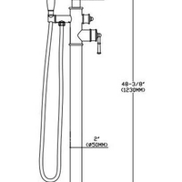 Vòi bồn tắm đứng nhập khẩu VBT009
