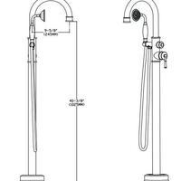 Vòi bồn tắm đứng nhập khẩu VBT009