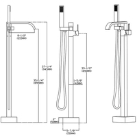 Vòi bồn tắm đứng nhập khẩu VBT0010