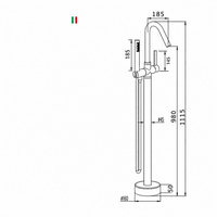 Vòi bồn tắm đứng nhập khẩu VBT003