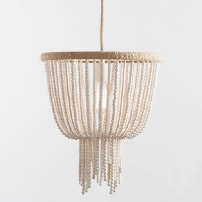 Đèn chùm hạt gỗ DC-008