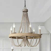 Đèn chùm hạt gỗ DC-009