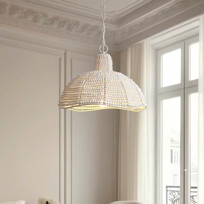 Đèn thả hạt gỗ DT-0011