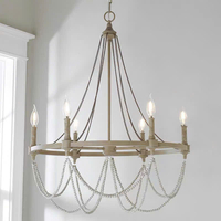 Đèn chùm hạt gỗ DC-0016