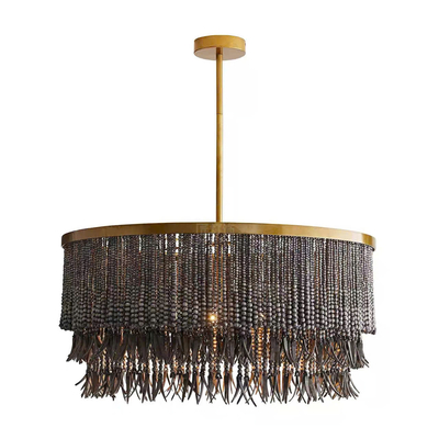 Đèn chùm hạt gỗ DC-0019