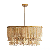 Đèn chùm hạt gỗ DC-0019