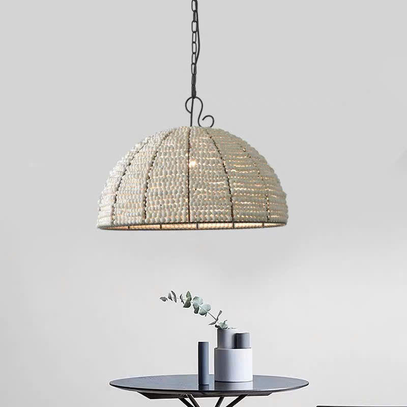 Đèn thả hạt gỗ DT-0022