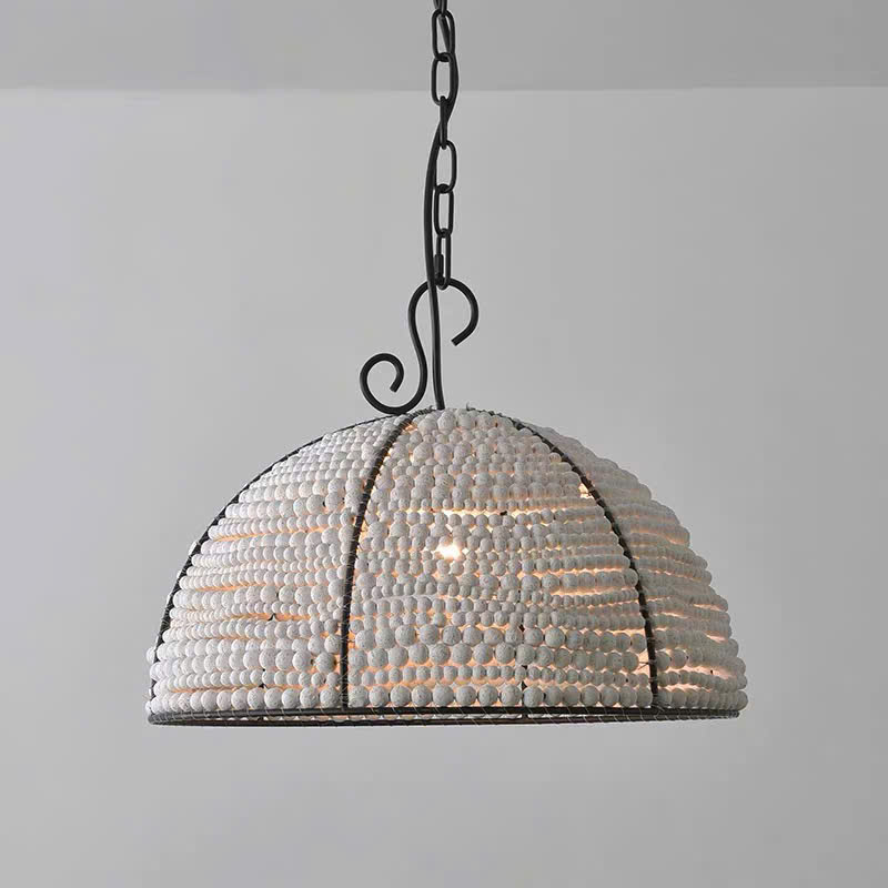 Đèn thả hạt gỗ DT-0022