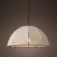 Đèn thả hạt gỗ DT-0022