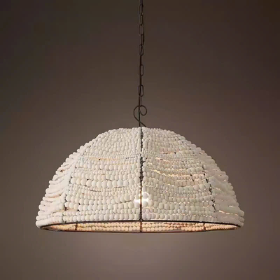 Đèn thả hạt gỗ DT-0022