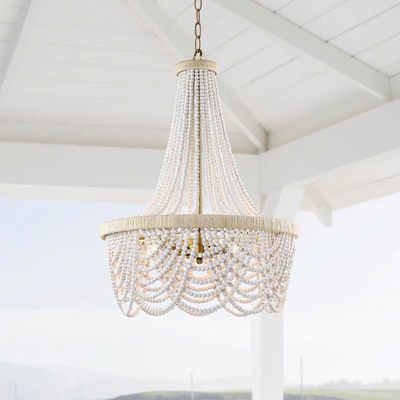 Đèn chùm hạt gỗ DC-0023