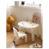 Bộ bàn ghế tựa lưng dành cho trẻ em trang trí phòng học nhà cửa phong cách minimalism