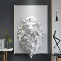 Tranh decor sư tử