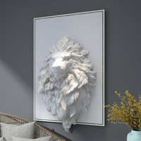 Tranh decor sư tử