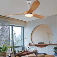 Quạt trần ba cánh gỗ hai chiều hiện đại P02