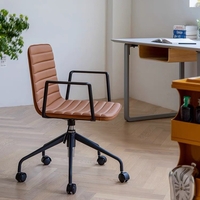 Ghế xoay bọc da nâu