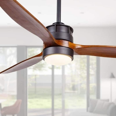 Quạt trần đèn cánh gỗ thời thượng