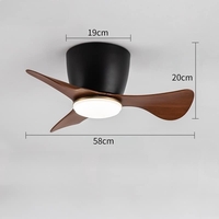 Quạt đèn ốp trần hiện đại ba cánh cao cấp