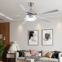 Quạt trần đèn bằng thép hiện đại 5 cánh