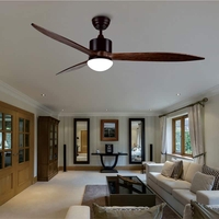 Đèn quạt trần bằng gỗ acrylic hiện đại tối giản
