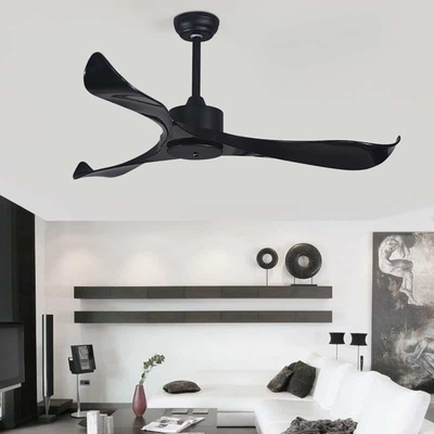 Quạt trần phòng ngủ cánh ABS cong nghệ thuật 