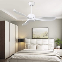Quạt trần phòng ngủ cánh ABS cong nghệ thuật 